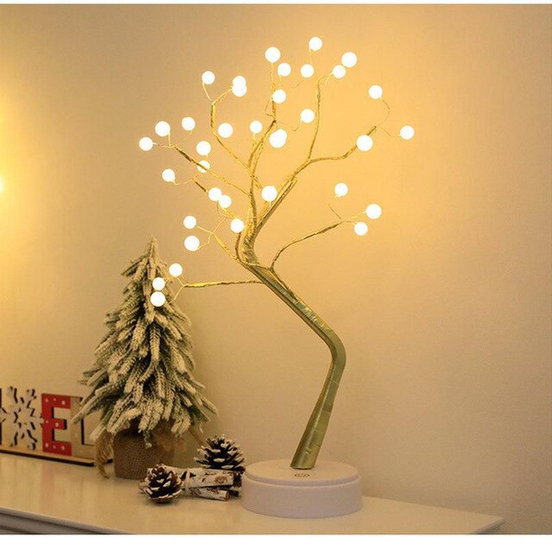 LED Tree Night Light Ramadan Decoration Usb/Battery Swtich Fairy Christmas Tree Light Lamp for Home Bedroom Decor Party Holiday