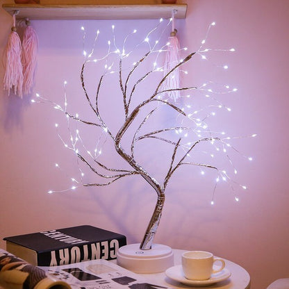 LED Tree Night Light Ramadan Decoration Usb/Battery Swtich Fairy Christmas Tree Light Lamp for Home Bedroom Decor Party Holiday