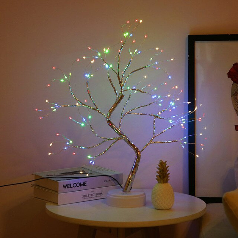 LED Tree Night Light Ramadan Decoration Usb/Battery Swtich Fairy Christmas Tree Light Lamp for Home Bedroom Decor Party Holiday