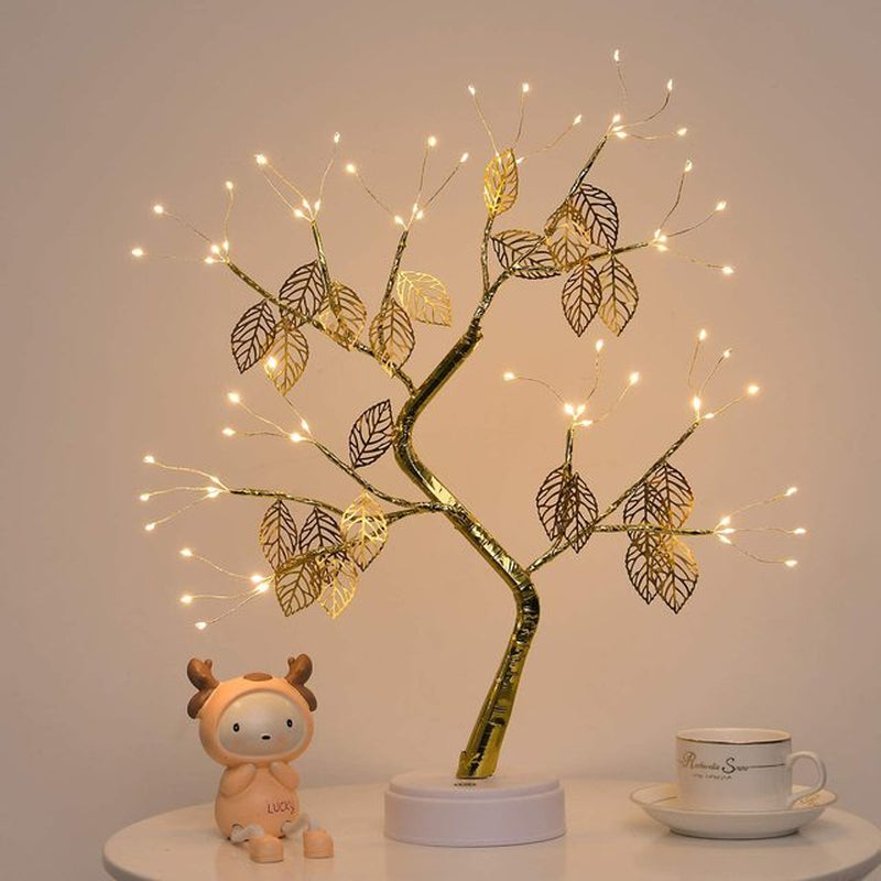 LED Tree Night Light Ramadan Decoration Usb/Battery Swtich Fairy Christmas Tree Light Lamp for Home Bedroom Decor Party Holiday