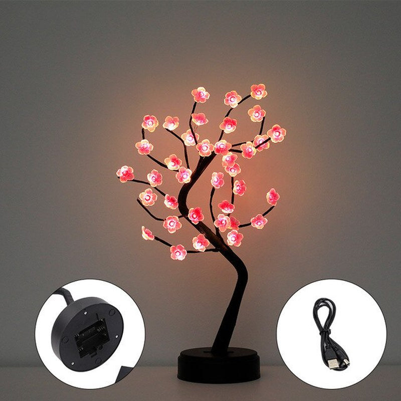 LED Tree Night Light Ramadan Decoration Usb/Battery Swtich Fairy Christmas Tree Light Lamp for Home Bedroom Decor Party Holiday