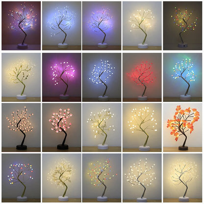 LED Tree Night Light Ramadan Decoration Usb/Battery Swtich Fairy Christmas Tree Light Lamp for Home Bedroom Decor Party Holiday