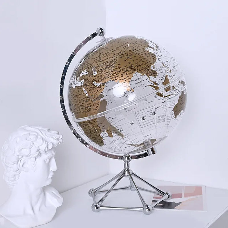 Earth Ornament Vintage Home Decoration Transparent Tellurion Geography Teaching Supplies Ornament School Office Desk Accessories