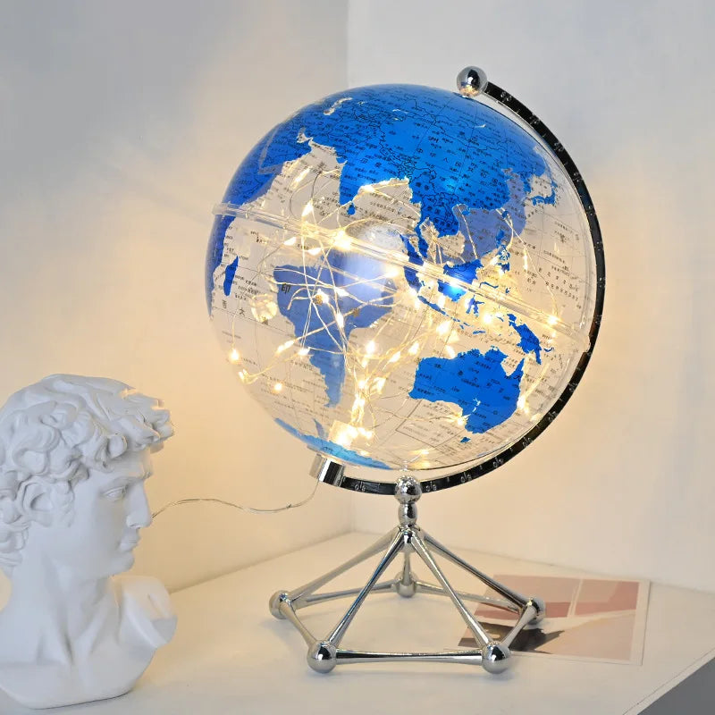 Earth Ornament Vintage Home Decoration Transparent Tellurion Geography Teaching Supplies Ornament School Office Desk Accessories