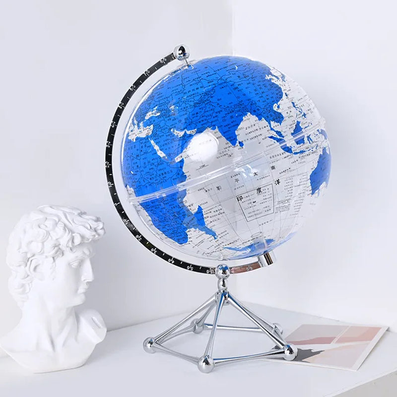 Earth Ornament Vintage Home Decoration Transparent Tellurion Geography Teaching Supplies Ornament School Office Desk Accessories