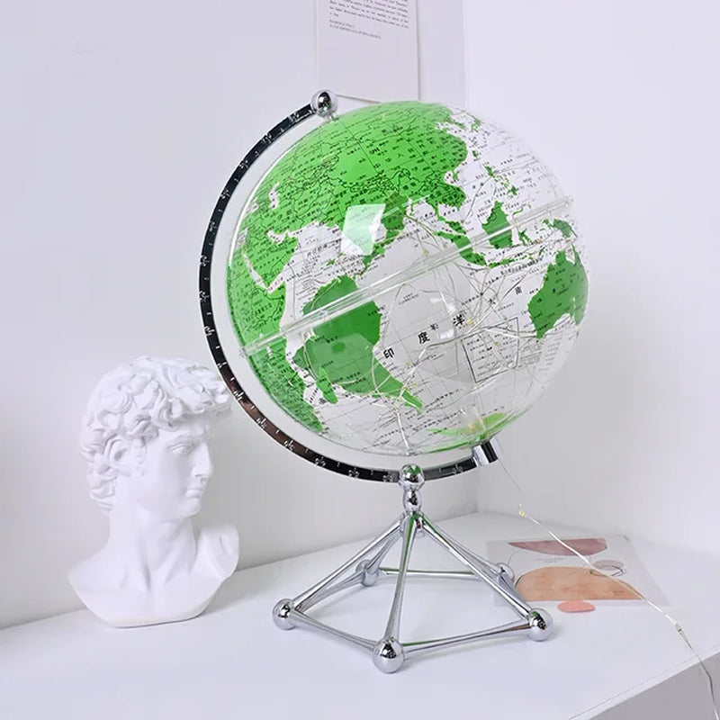 Earth Ornament Vintage Home Decoration Transparent Tellurion Geography Teaching Supplies Ornament School Office Desk Accessories