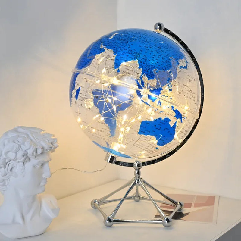 Earth Ornament Vintage Home Decoration Transparent Tellurion Geography Teaching Supplies Ornament School Office Desk Accessories